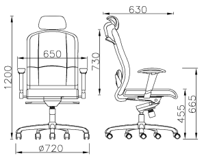 XW-F104職員辦公椅參數(shù)